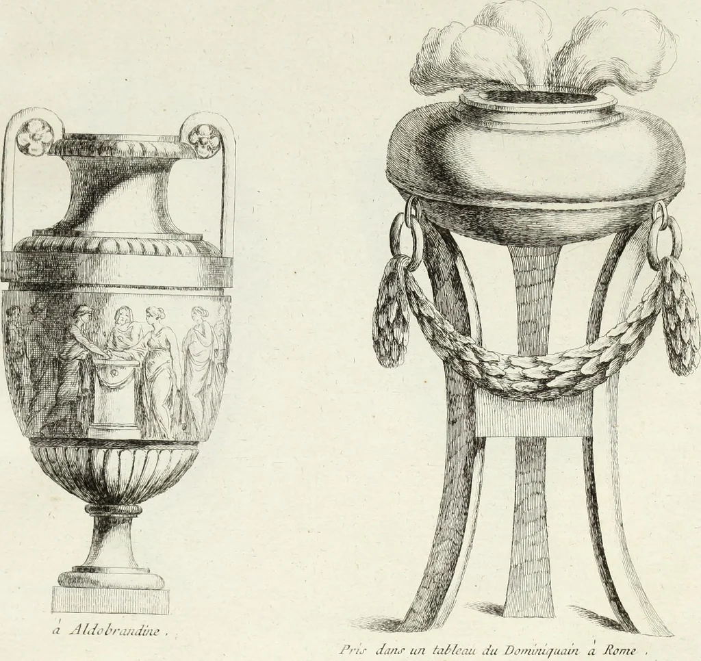 An illustration from Recueil d'antiquités romaines, ou, Voyage d'Italie : composé de 66 planches : dans lequel on trouve divers vases, autels, trépieds, arabesques, et autres sujets gravés d'après les dessins que différens artistes ont faits pendant leur séjour en Italie, 1771, leaf 24
