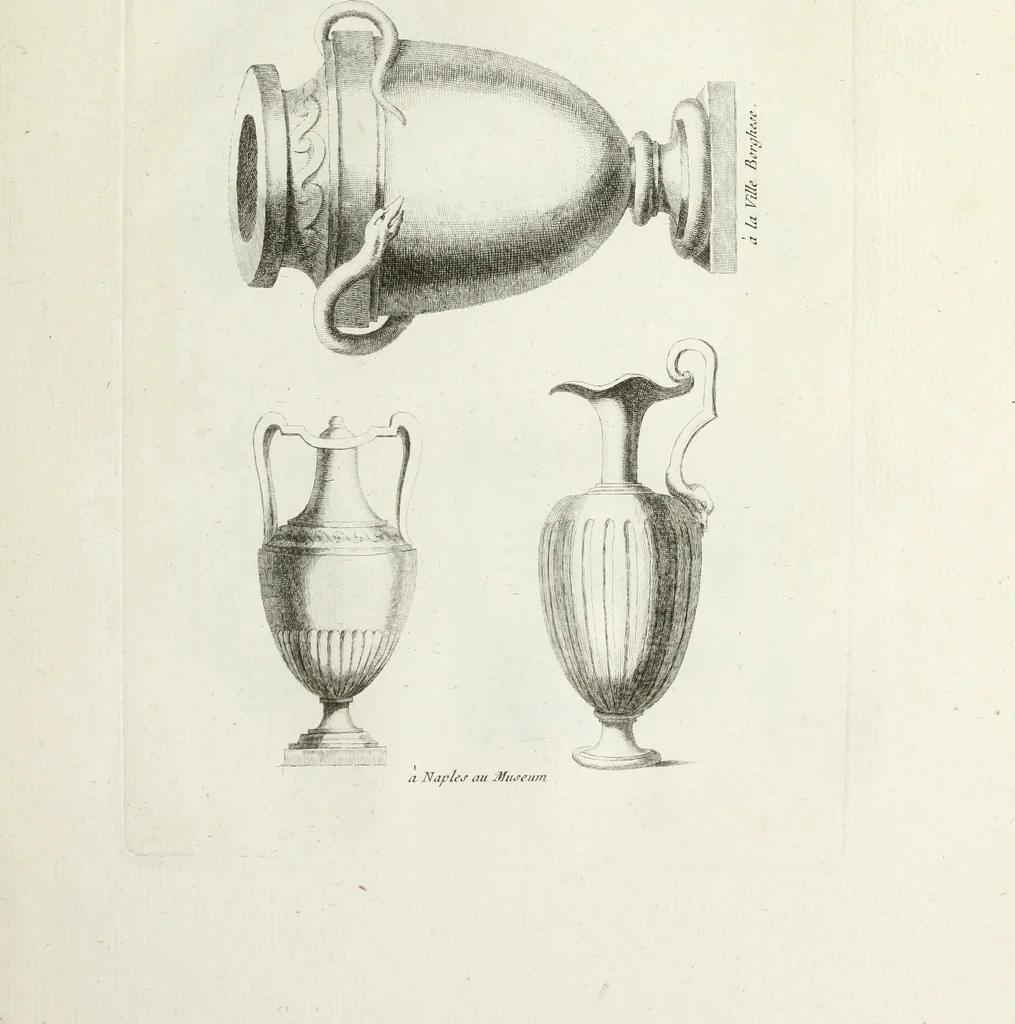 An illustration from Recueil d'antiquités romaines, ou, Voyage d'Italie : composé de 66 planches : dans lequel on trouve divers vases, autels, trépieds, arabesques, et autres sujets gravés d'après les dessins que différens artistes ont faits pendant leur séjour en Italie, 1771, leaf 40