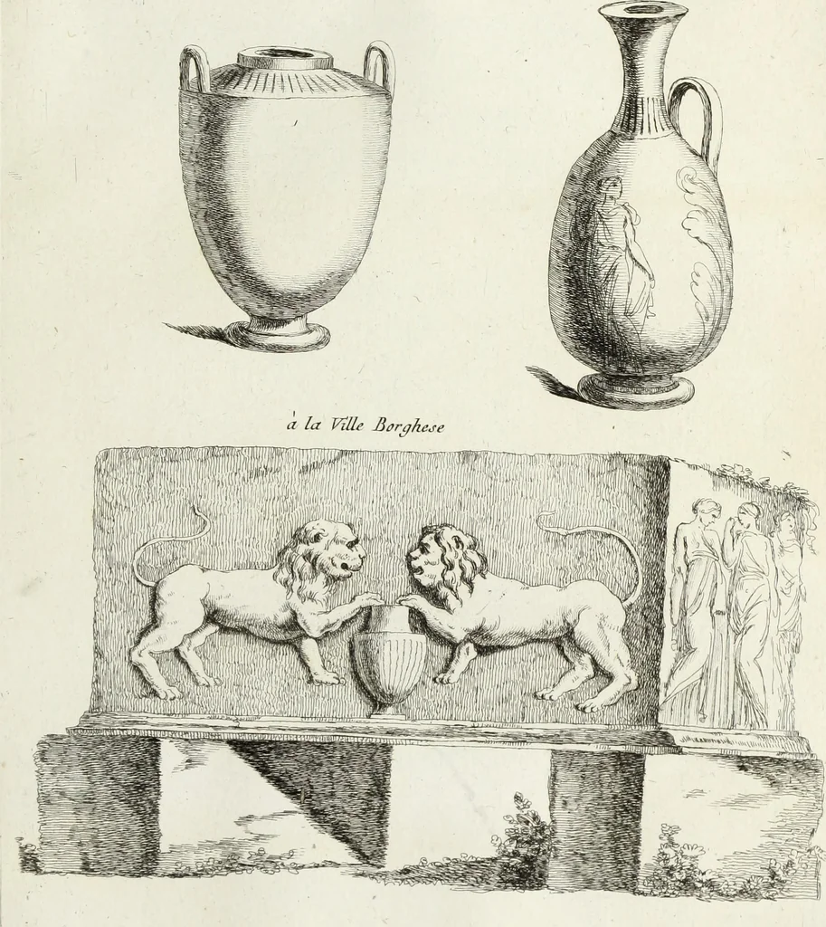 An illustration from Recueil d'antiquités romaines, ou, Voyage d'Italie : composé de 66 planches : dans lequel on trouve divers vases, autels, trépieds, arabesques, et autres sujets gravés d'après les dessins que différens artistes ont faits pendant leur séjour en Italie, 1771, leaf 50