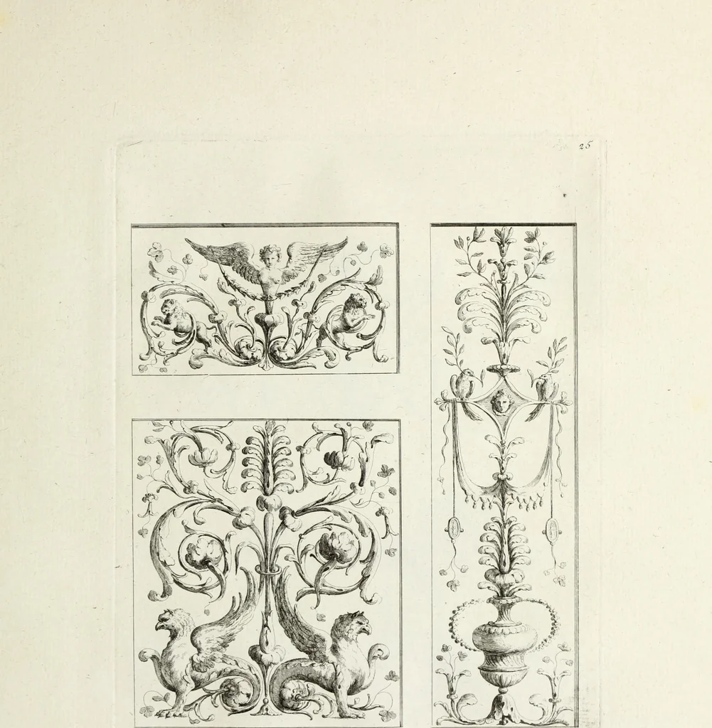 An illustration from Recueil d'antiquités romaines, ou, Voyage d'Italie : composé de 66 planches : dans lequel on trouve divers vases, autels, trépieds, arabesques, et autres sujets gravés d'après les dessins que différens artistes ont faits pendant leur séjour en Italie, 1771, leaf 58