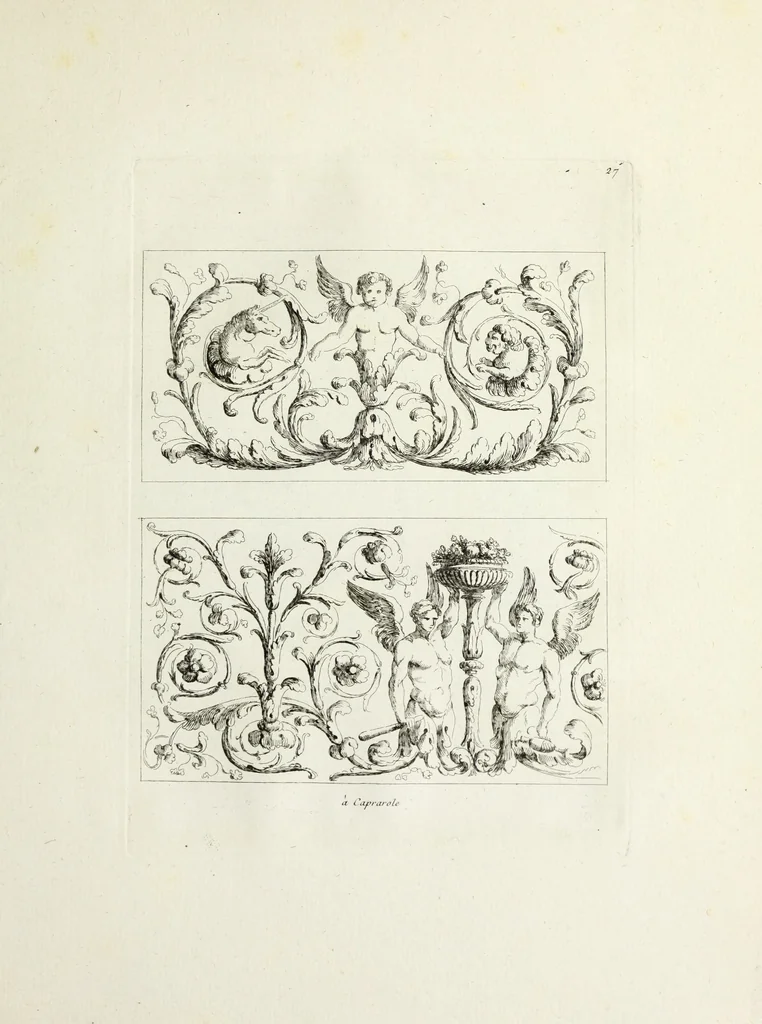 An illustration from Recueil d'antiquités romaines, ou, Voyage d'Italie : composé de 66 planches : dans lequel on trouve divers vases, autels, trépieds, arabesques, et autres sujets gravés d'après les dessins que différens artistes ont faits pendant leur séjour en Italie, 1771, leaf 62