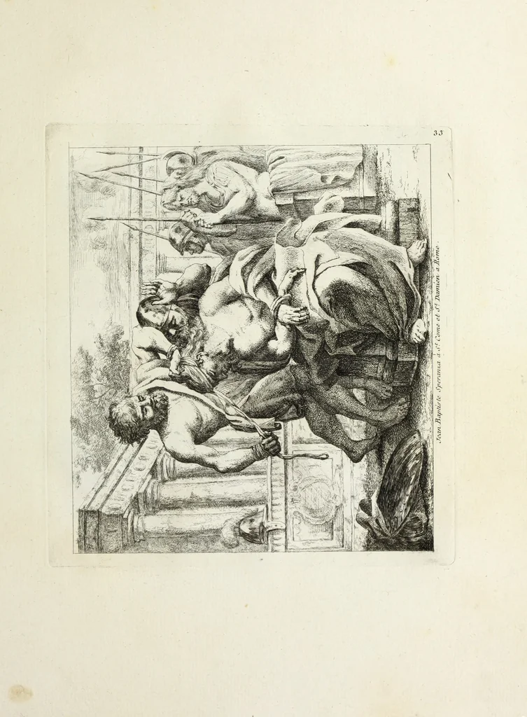 An illustration from Recueil d'antiquités romaines, ou, Voyage d'Italie : composé de 66 planches : dans lequel on trouve divers vases, autels, trépieds, arabesques, et autres sujets gravés d'après les dessins que différens artistes ont faits pendant leur séjour en Italie, 1771, leaf 74