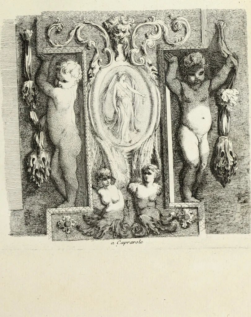An illustration from Recueil d'antiquités romaines, ou, Voyage d'Italie : composé de 66 planches : dans lequel on trouve divers vases, autels, trépieds, arabesques, et autres sujets gravés d'après les dessins que différens artistes ont faits pendant leur séjour en Italie, 1771, leaf 82