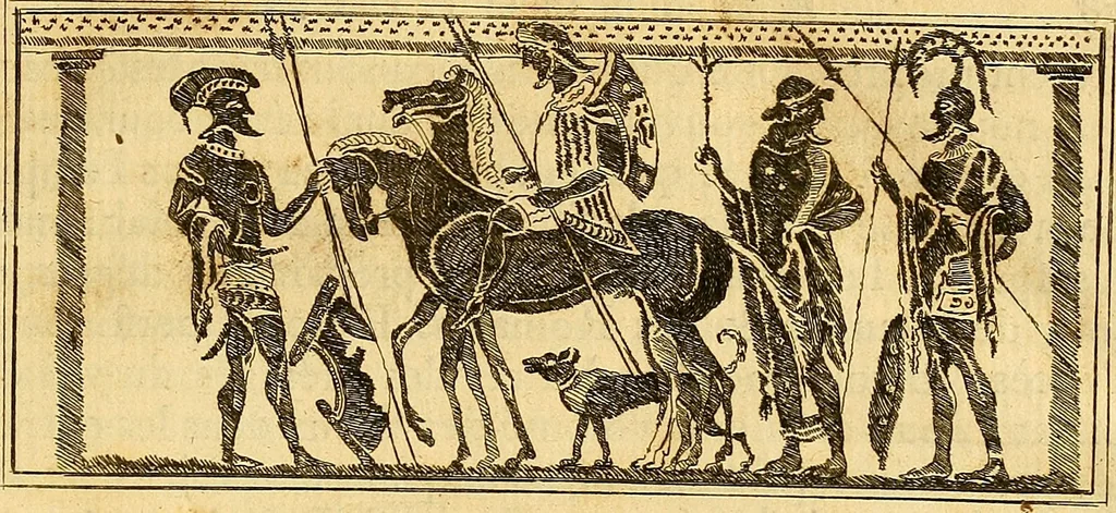 An illustration from Recueil d'antiquités égyptiennes, étrusques, greques et romaines, 1752, leaf 168