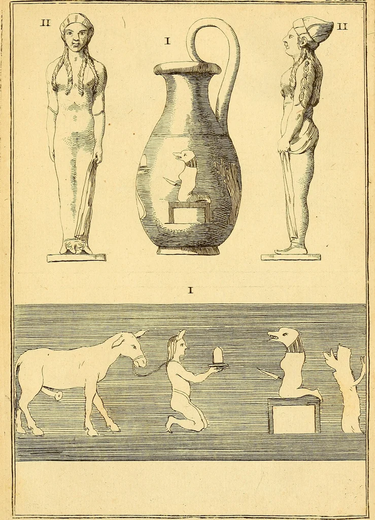 An illustration from Recueil d'antiquités égyptiennes, étrusques, greques et romaines, 1752, leaf 214
