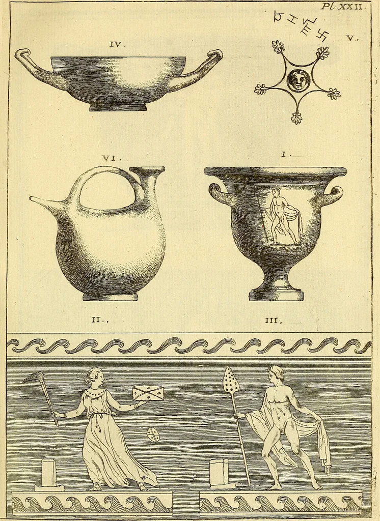 An illustration from Recueil d'antiquités égyptiennes, étrusques, greques et romaines, 1752, leaf 164