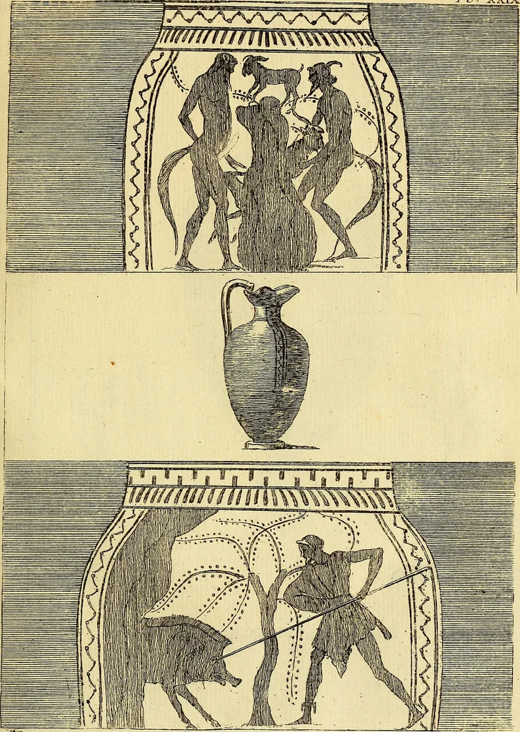 An illustration from Recueil d'antiquités égyptiennes, étrusques, greques et romaines, 1752, leaf 178