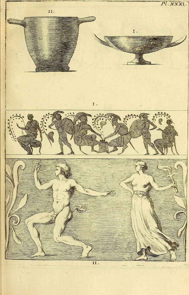 An illustration from Recueil d'antiquités égyptiennes, étrusques, greques et romaines, 1752, leaf 182
