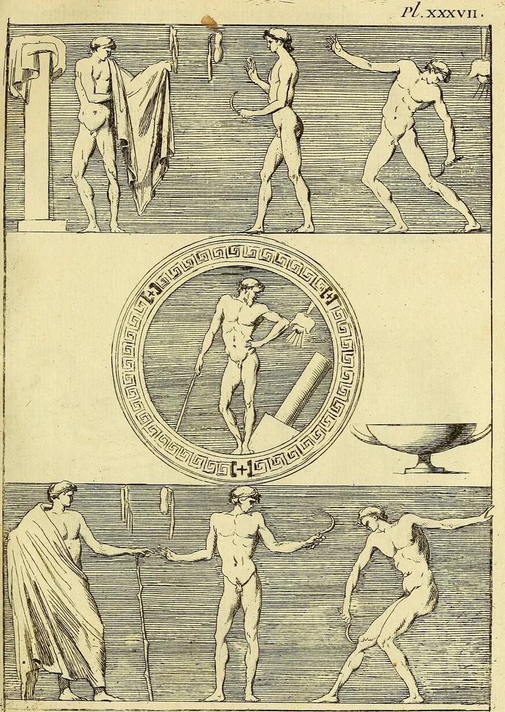 An illustration from Recueil d'antiquités égyptiennes, étrusques, greques et romaines, 1752, leaf 194