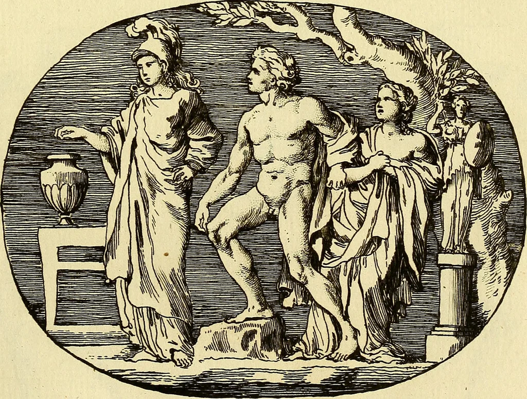An illustration from Recueil d'antiquités égyptiennes, étrusques, greques et romaines, 1752, leaf 374