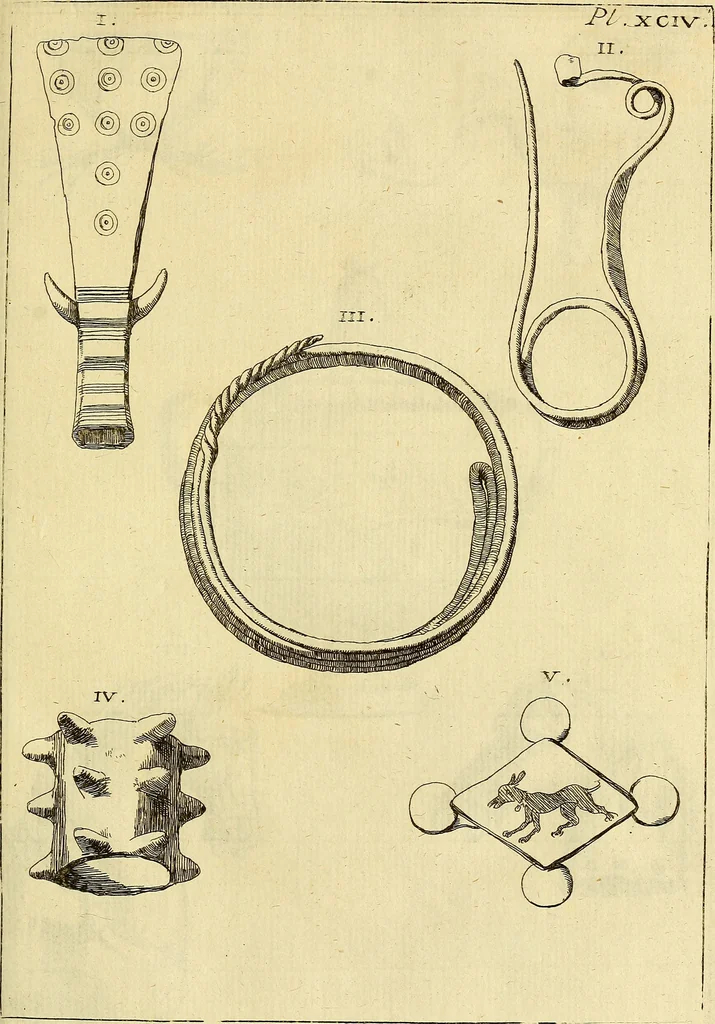 An illustration from Recueil d'antiquités égyptiennes, étrusques, greques et romaines, 1752, leaf 546
