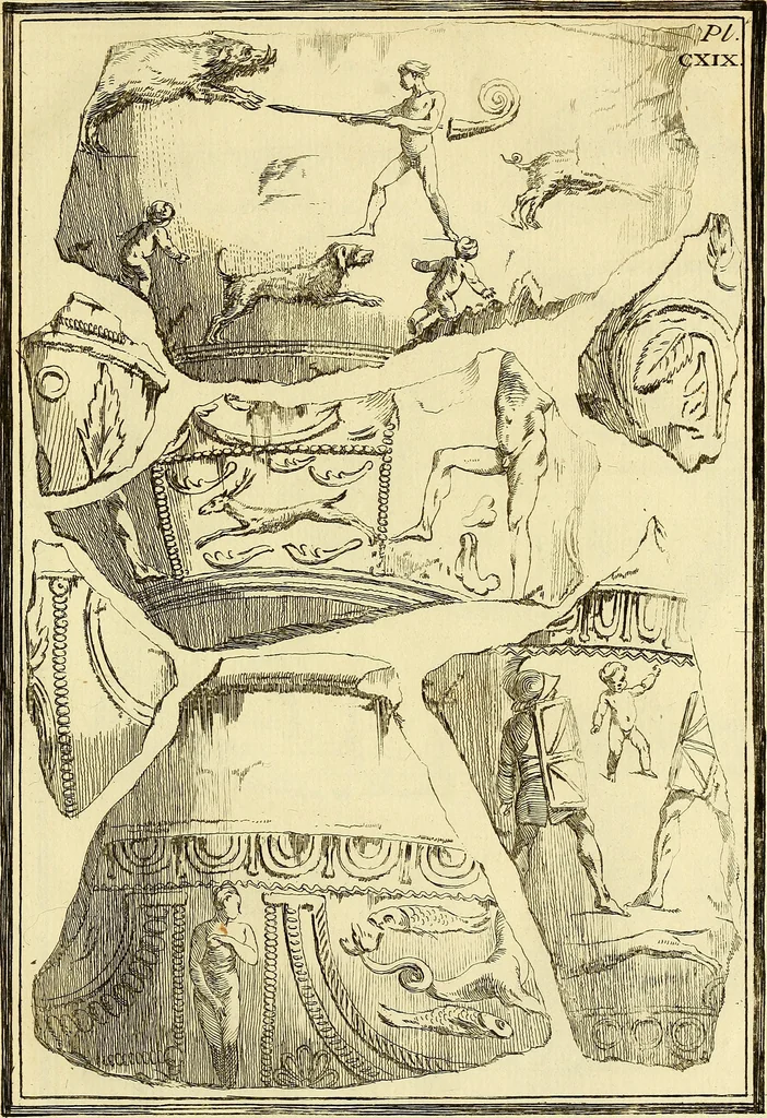An illustration from Recueil d'antiquités égyptiennes, étrusques, greques et romaines, 1752, leaf 666
