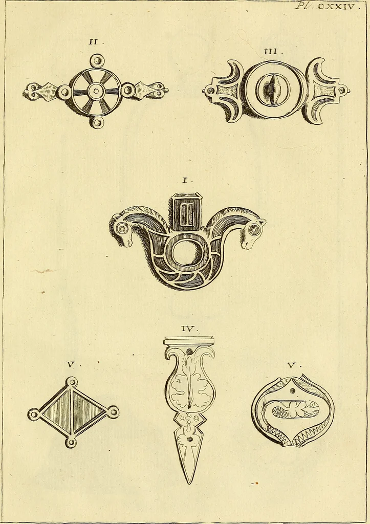 An illustration from Recueil d'antiquités égyptiennes, étrusques, greques et romaines, 1752, leaf 676