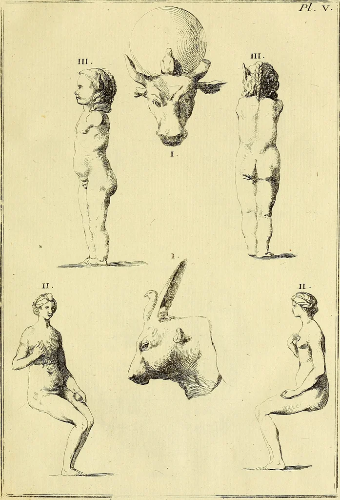 An illustration from Recueil d'antiquités égyptiennes, étrusques, greques et romaines, 1752, leaf 76