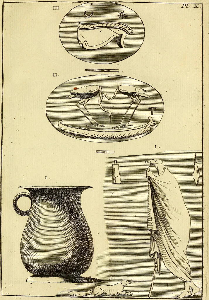 An illustration from Recueil d'antiquités égyptiennes, étrusques, greques et romaines, 1752, leaf 86