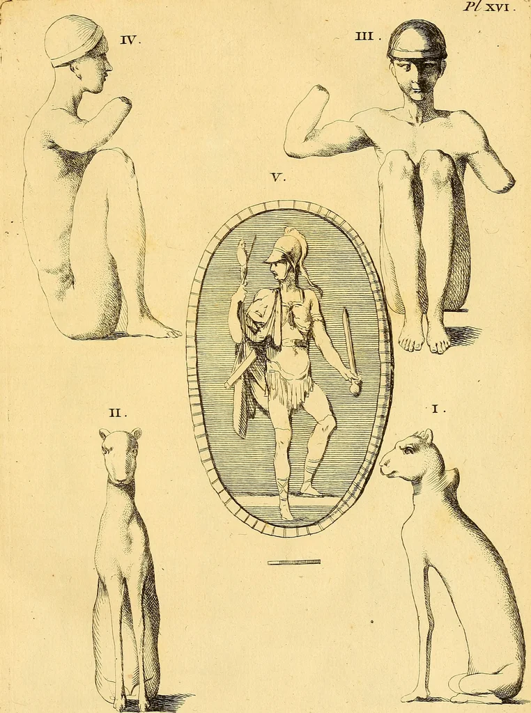 An illustration from Recueil d'antiquités égyptiennes, étrusques, greques et romaines, 1752, leaf 180