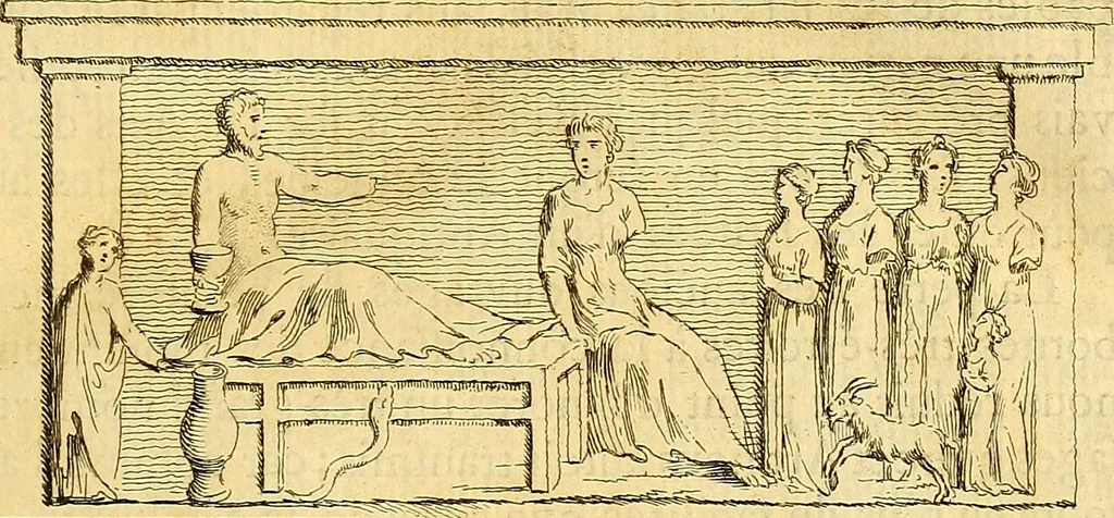 An illustration from Recueil d'antiquités égyptiennes, étrusques, greques et romaines, 1752, leaf 204