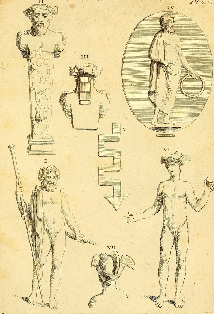An illustration from Recueil d'antiquités égyptiennes, étrusques, greques et romaines, 1752, leaf 446