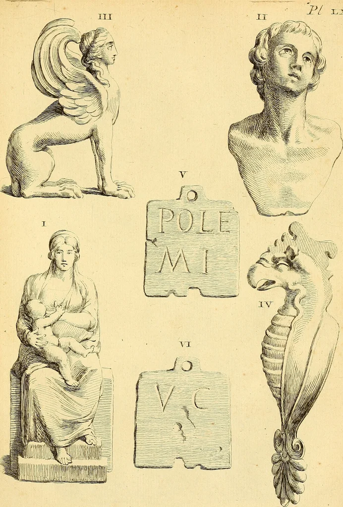An illustration from Recueil d'antiquités égyptiennes, étrusques, greques et romaines, 1752, leaf 486