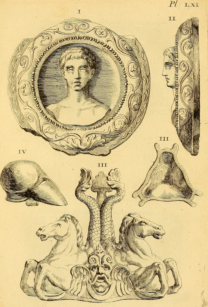 An illustration from Recueil d'antiquités égyptiennes, étrusques, greques et romaines, 1752, leaf 488