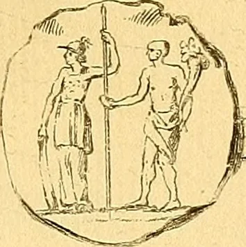 An illustration from Recueil d'antiquités égyptiennes, étrusques, greques et romaines, 1752, leaf 522