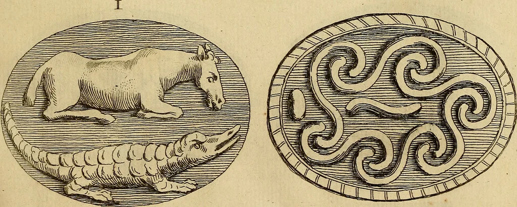 An illustration from Recueil d'antiquités égyptiennes, étrusques, greques et romaines, 1752, leaf 124