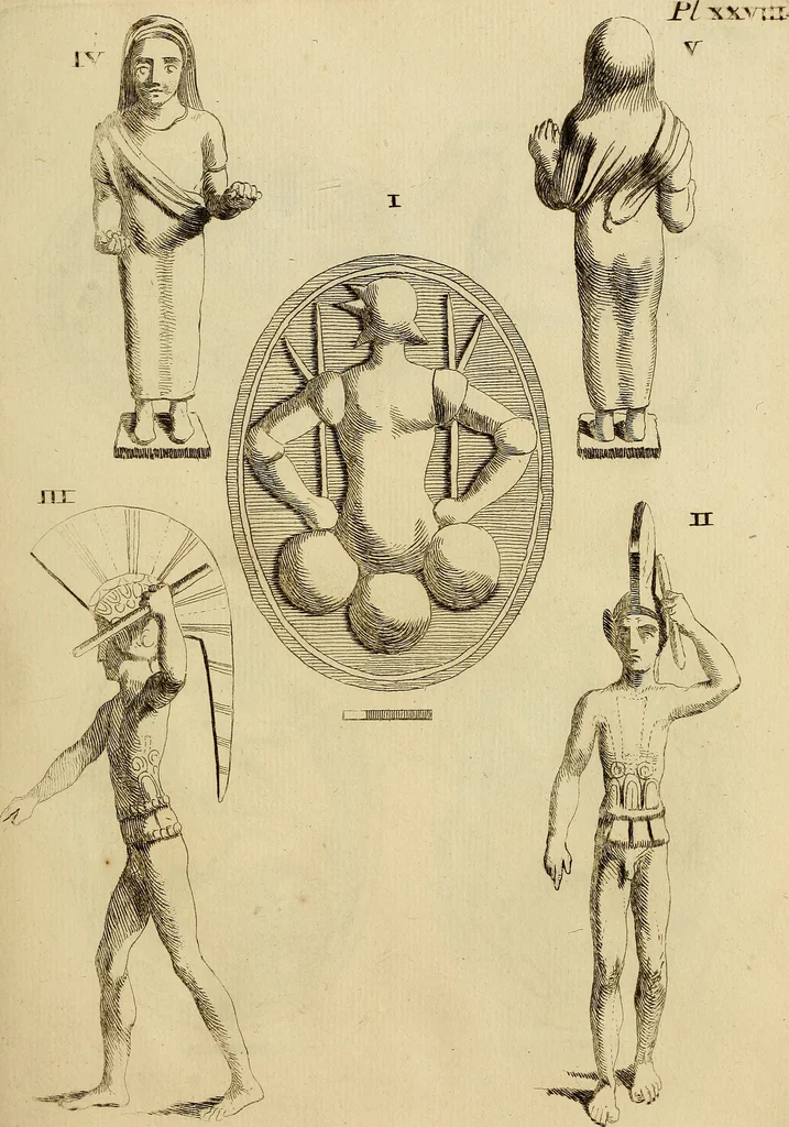 An illustration from Recueil d'antiquités égyptiennes, étrusques, greques et romaines, 1752, leaf 216