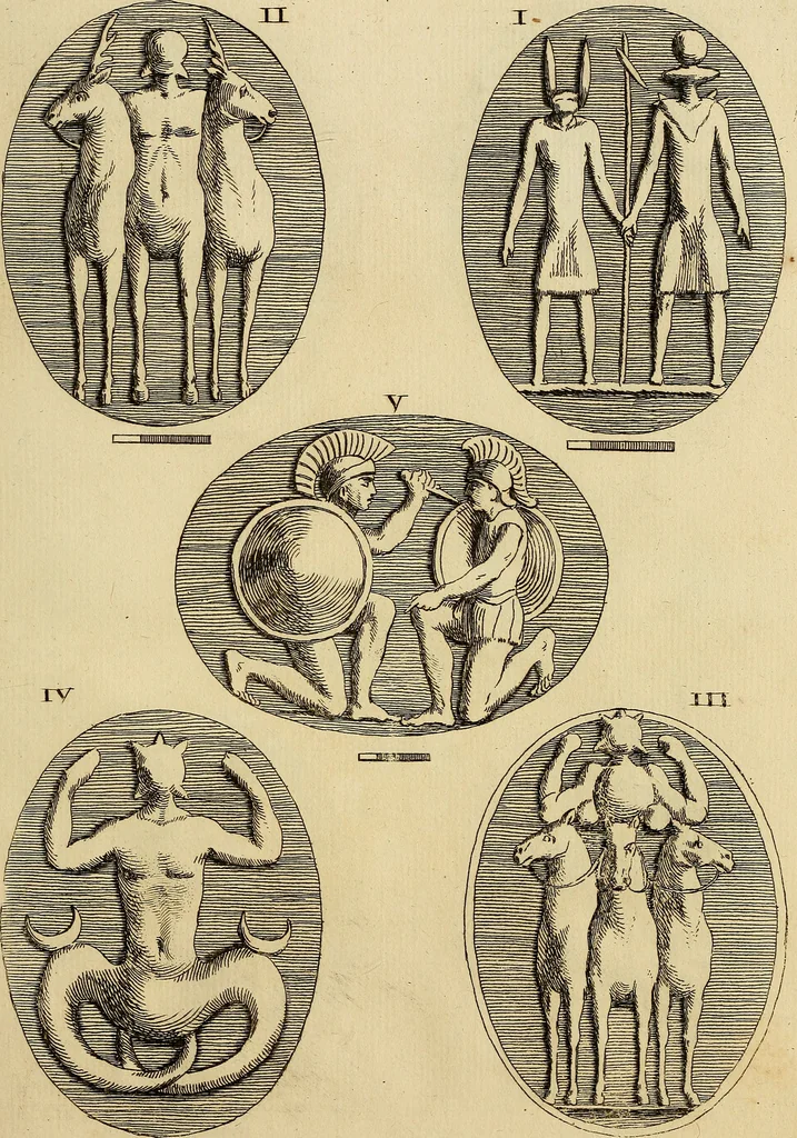 An illustration from Recueil d'antiquités égyptiennes, étrusques, greques et romaines, 1752, leaf 220