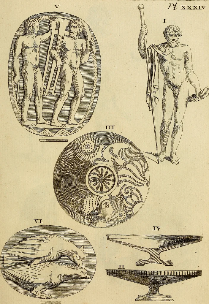 An illustration from Recueil d'antiquités égyptiennes, étrusques, greques et romaines, 1752, leaf 228