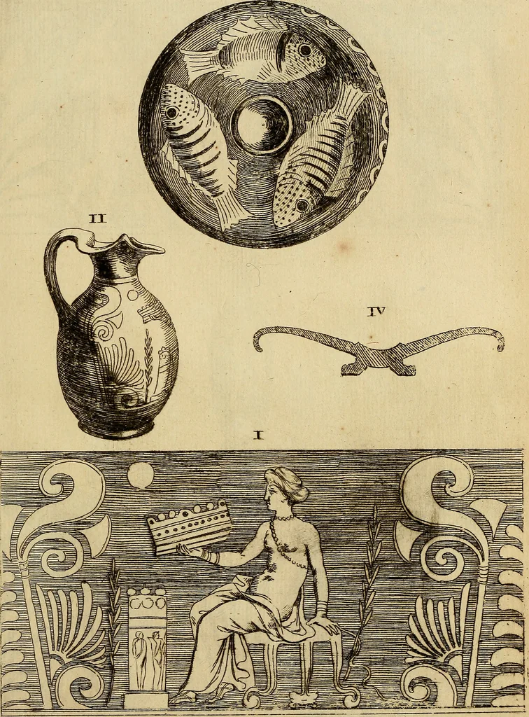 An illustration from Recueil d'antiquités égyptiennes, étrusques, greques et romaines, 1752, leaf 242