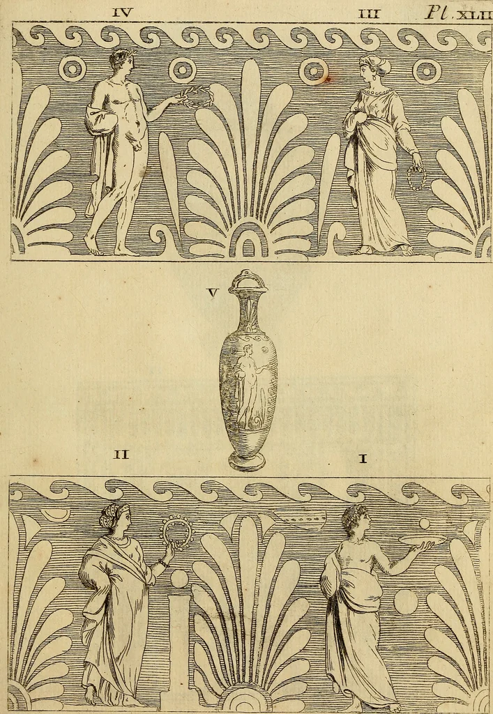 An illustration from Recueil d'antiquités égyptiennes, étrusques, greques et romaines, 1752, leaf 244