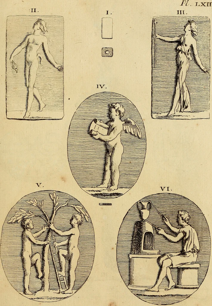 An illustration from Recueil d'antiquités égyptiennes, étrusques, greques et romaines, 1752, leaf 504