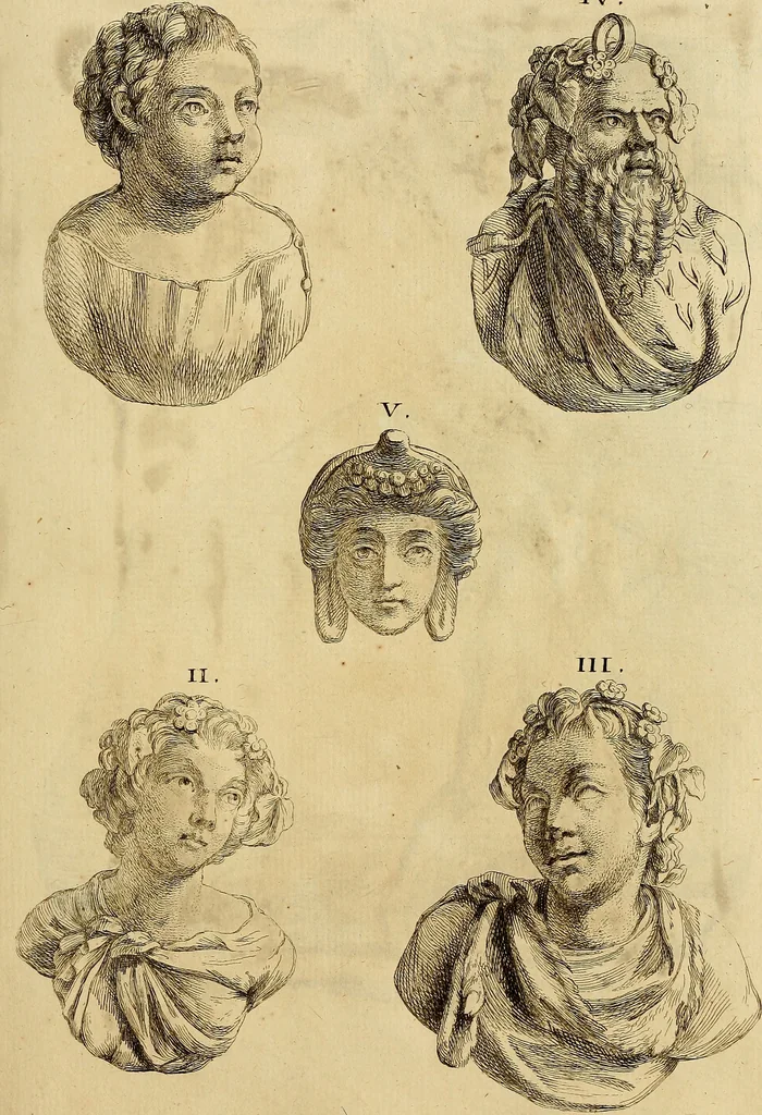 An illustration from Recueil d'antiquités égyptiennes, étrusques, greques et romaines, 1752, leaf 518