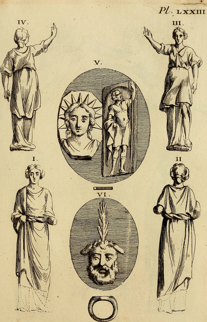 An illustration from Recueil d'antiquités égyptiennes, étrusques, greques et romaines, 1752, leaf 526