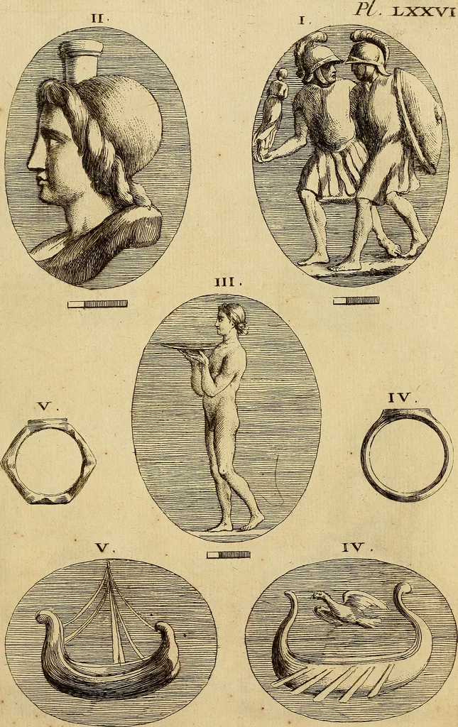 An illustration from Recueil d'antiquités égyptiennes, étrusques, greques et romaines, 1752, leaf 532