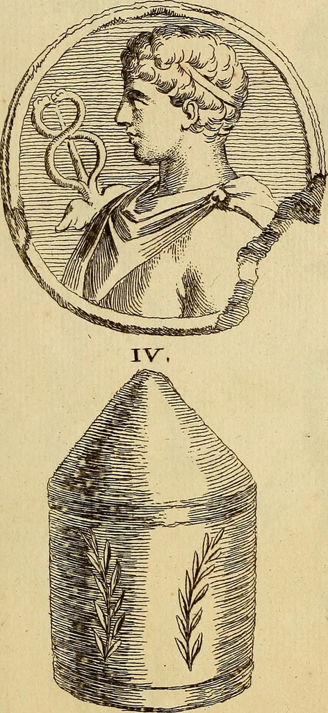An illustration from Recueil d'antiquités égyptiennes, étrusques, greques et romaines, 1752, leaf 544