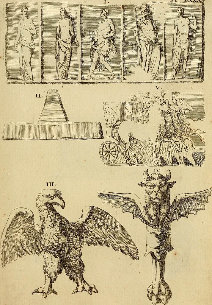 An illustration from Recueil d'antiquités égyptiennes, étrusques, greques et romaines, 1752, leaf 550