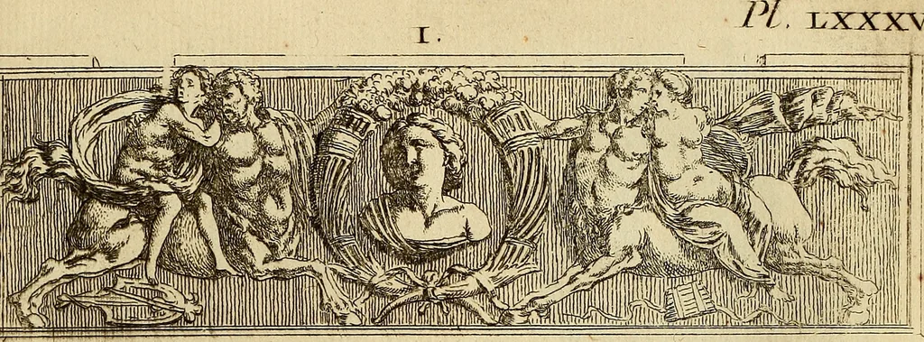 An illustration from Recueil d'antiquités égyptiennes, étrusques, greques et romaines, 1752, leaf 552