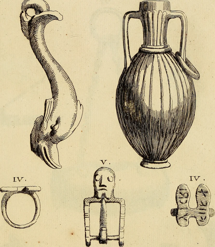 An illustration from Recueil d'antiquités égyptiennes, étrusques, greques et romaines, 1752, leaf 558