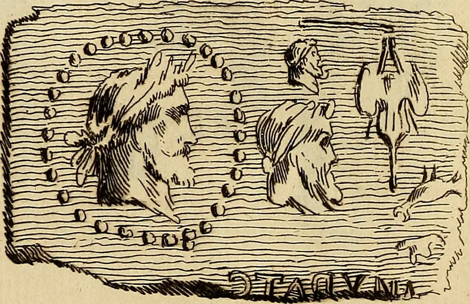 An illustration from Recueil d'antiquités égyptiennes, étrusques, greques et romaines, 1752, leaf 558