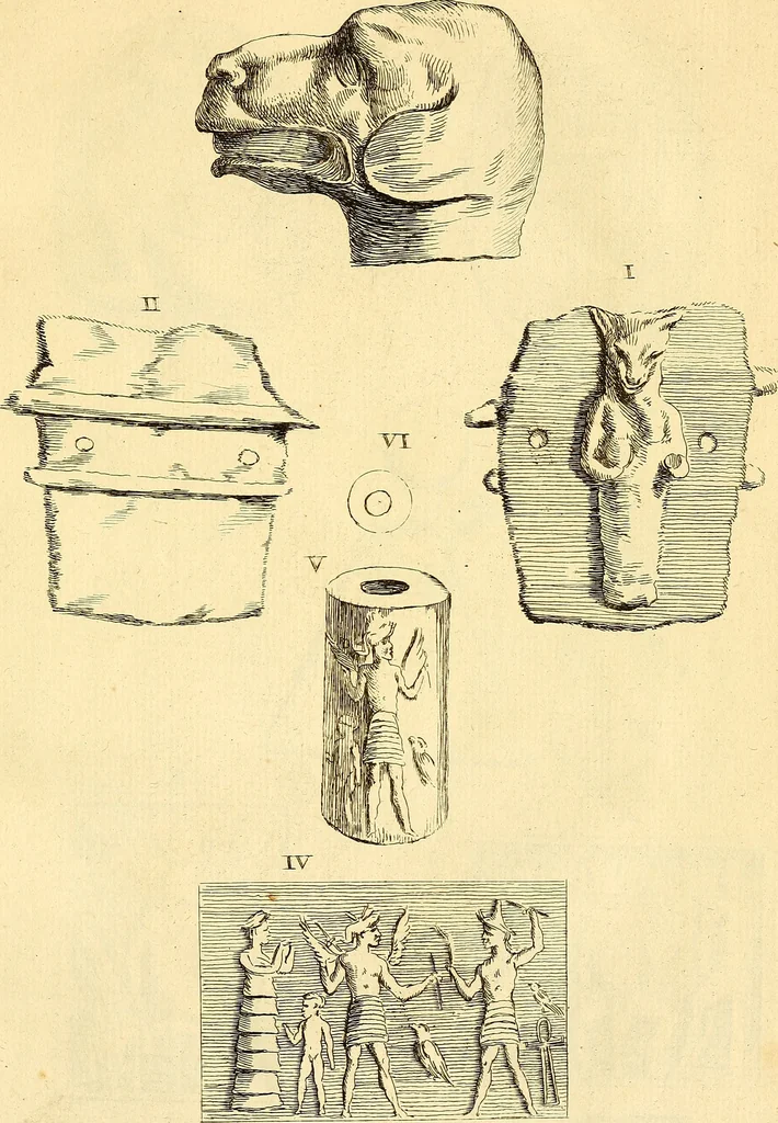 An illustration from Recueil d'antiquités égyptiennes, étrusques, greques et romaines, 1752, leaf 148