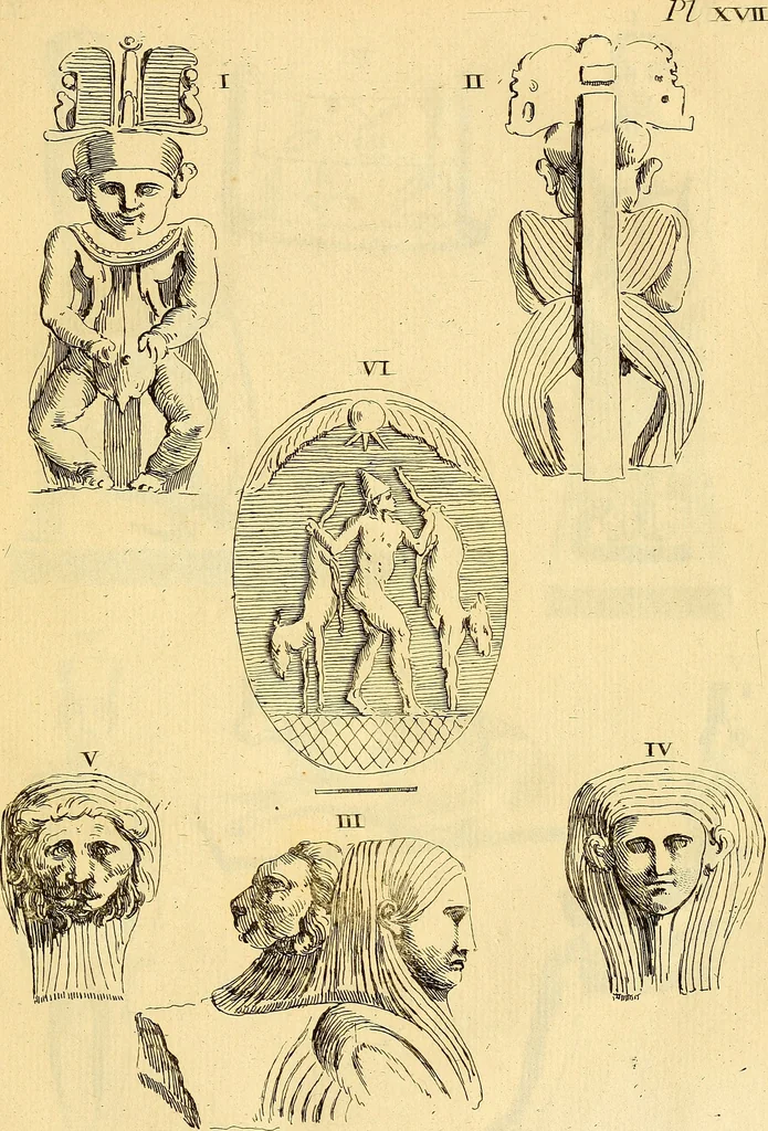 An illustration from Recueil d'antiquités égyptiennes, étrusques, greques et romaines, 1752, leaf 156