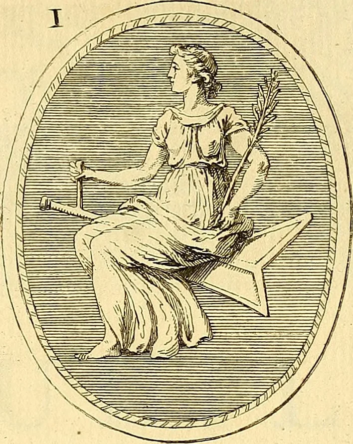An illustration from Recueil d'antiquités égyptiennes, étrusques, greques et romaines, 1752, leaf 256