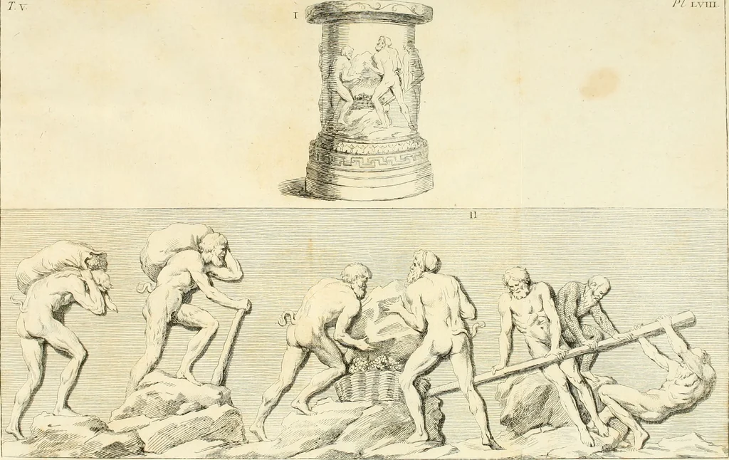 An illustration from Recueil d'antiquités égyptiennes, étrusques, greques et romaines, 1752, leaf 328