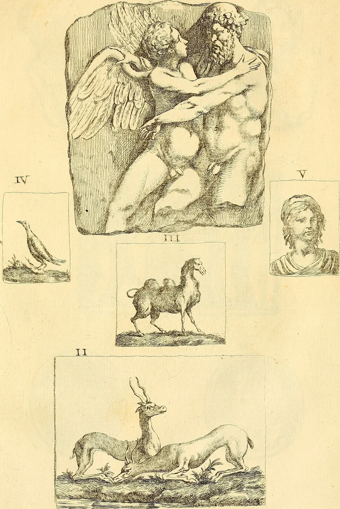 An illustration from Recueil d'antiquités égyptiennes, étrusques, greques et romaines, 1752, leaf 444