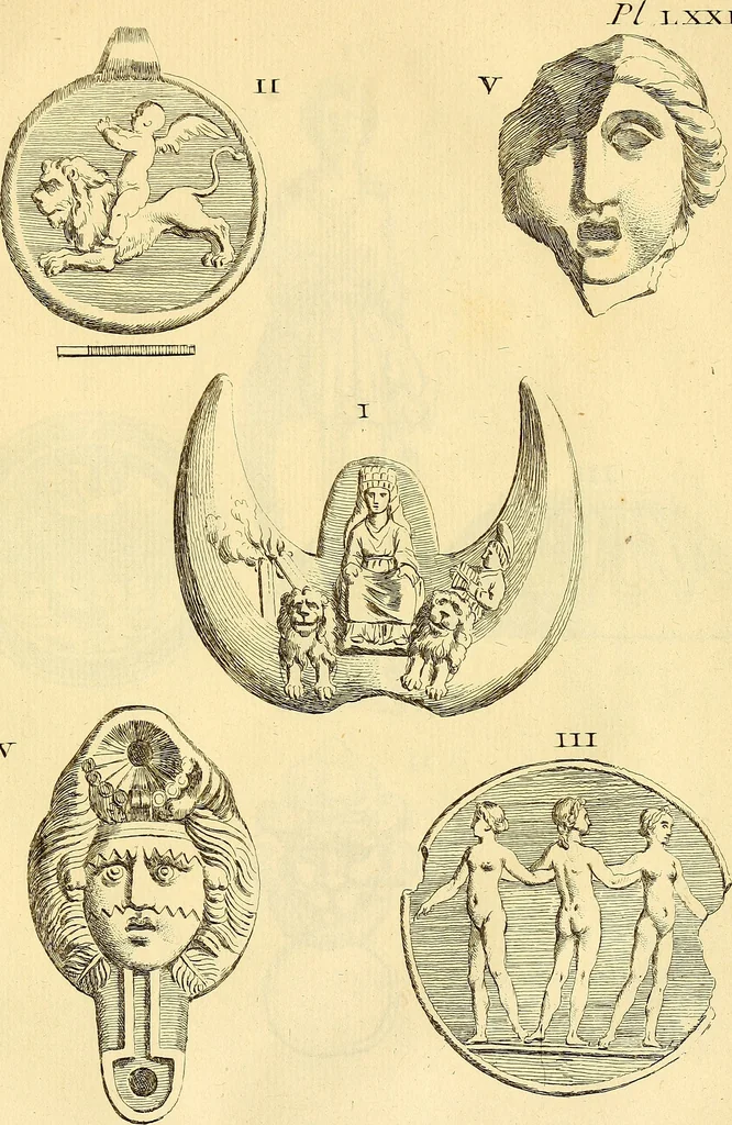 An illustration from Recueil d'antiquités égyptiennes, étrusques, greques et romaines, 1752, leaf 448