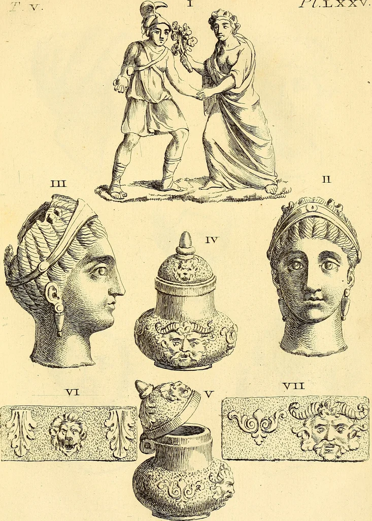 An illustration from Recueil d'antiquités égyptiennes, étrusques, greques et romaines, 1752, leaf 452