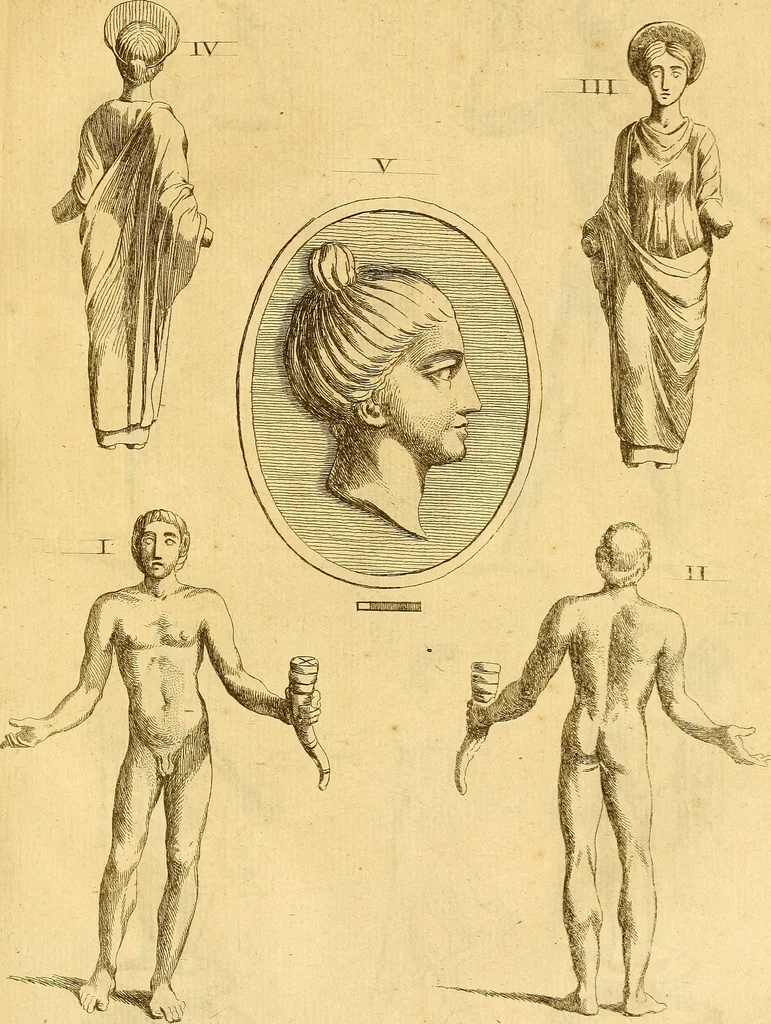 An illustration from Recueil d'antiquités égyptiennes, étrusques, greques et romaines, 1752, leaf 208