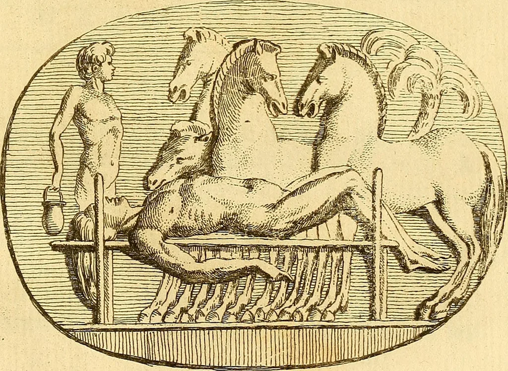 An illustration from Recueil d'antiquités égyptiennes, étrusques, greques et romaines, 1752, leaf 214