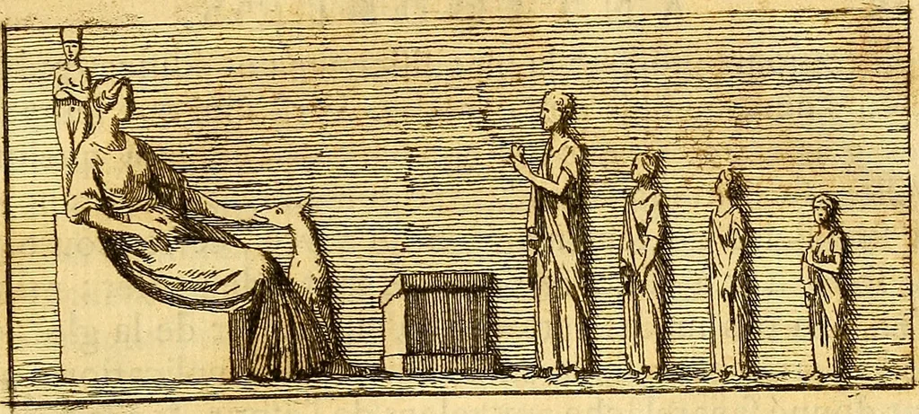 An illustration from Recueil d'antiquités égyptiennes, étrusques, greques et romaines, 1752, leaf 216